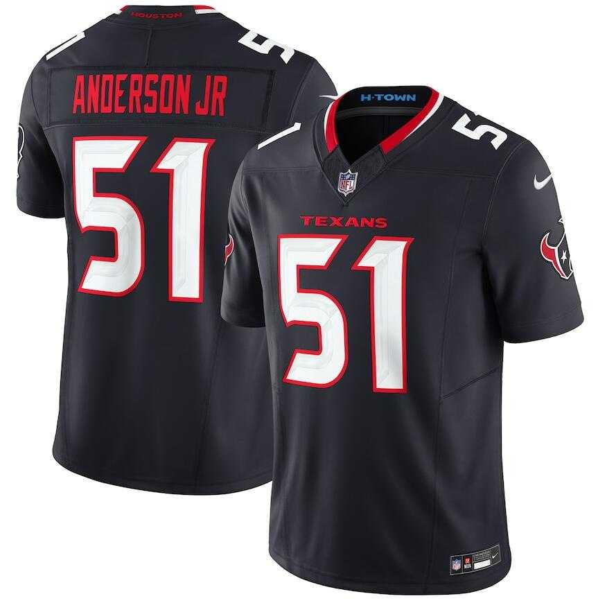 Men%27s Houston Texans #51 Will Anderson Jr. Navy 2024 Vapor F.U.S.E. Limited Football Stitched Jersey Dzhi->houston texans->NFL Jersey